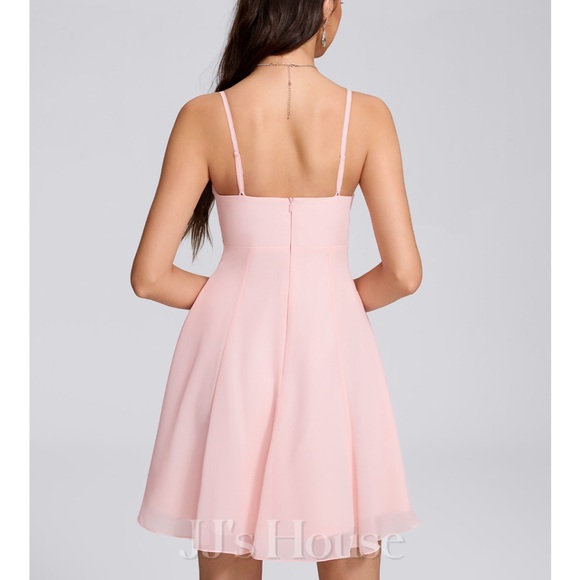 Pink Ruffle Mini Dress - Picture 4 of 7